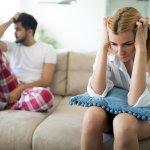 Frustrated couple experiencing 'separation under one roof'